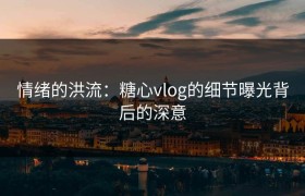 情绪的洪流：糖心vlog的细节曝光背后的深意