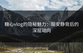 糖心vlog的隐秘魅力：现安静背后的深层动向