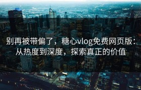 别再被带偏了，糖心vlog免费网页版：从热度到深度，探索真正的价值