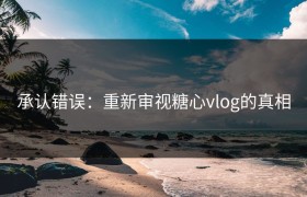 承认错误：重新审视糖心vlog的真相