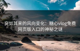 突如其来的风向变化：糖心vlog免费网页版入口的神秘之谜