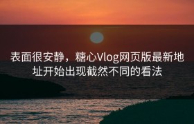 表面很安静，糖心Vlog网页版最新地址开始出现截然不同的看法