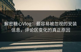 解密糖心Vlog：最容易被忽视的安装信息，评论区变化的真正原因