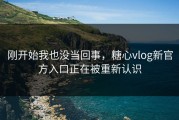 刚开始我也没当回事，糖心vlog新官方入口正在被重新认识