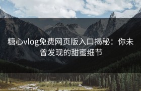 糖心vlog免费网页版入口揭秘：你未曾发现的甜蜜细节