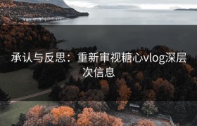 承认与反思：重新审视糖心vlog深层次信息