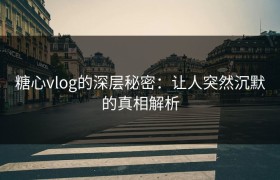 糖心vlog的深层秘密：让人突然沉默的真相解析