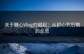 关于糖心Vlog的崛起：从初心到后期的反思
