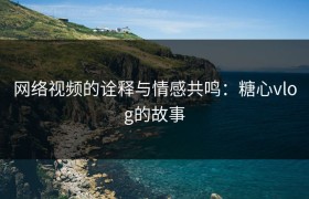网络视频的诠释与情感共鸣：糖心vlog的故事