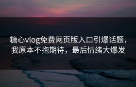 糖心vlog免费网页版入口引爆话题，我原本不抱期待，最后情绪大爆发