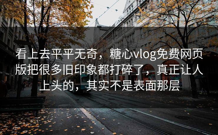 看上去平平无奇，糖心vlog免费网页版把很多旧印象都打碎了，真正让人上头的，其实不是表面那层